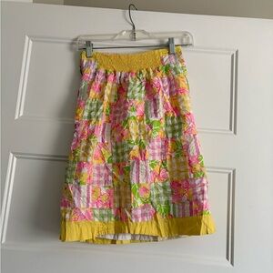 Lilly Pulitzer Colorful Patchwork Midi Skirt